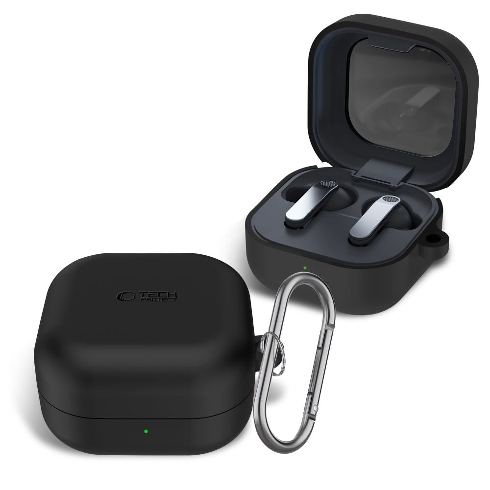 Tech-Protect Silicone Hook Case for Samsung Galaxy Buds 4 / 4 Pro - Black_1