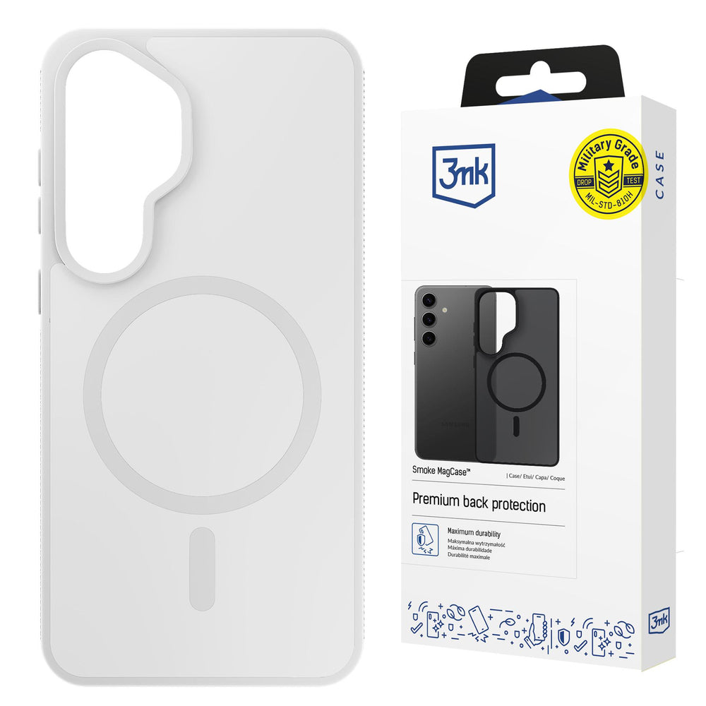 3mk Smoke MagCase for Samsung Galaxy S25 - white-transparent_0