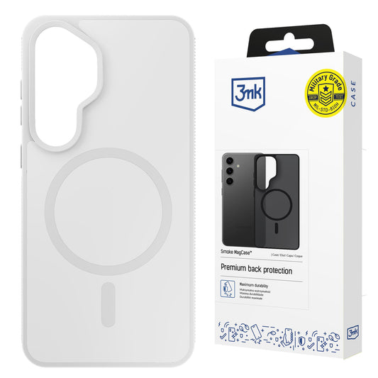 3mk Smoke MagCase for Samsung Galaxy S25 - white-transparent_0