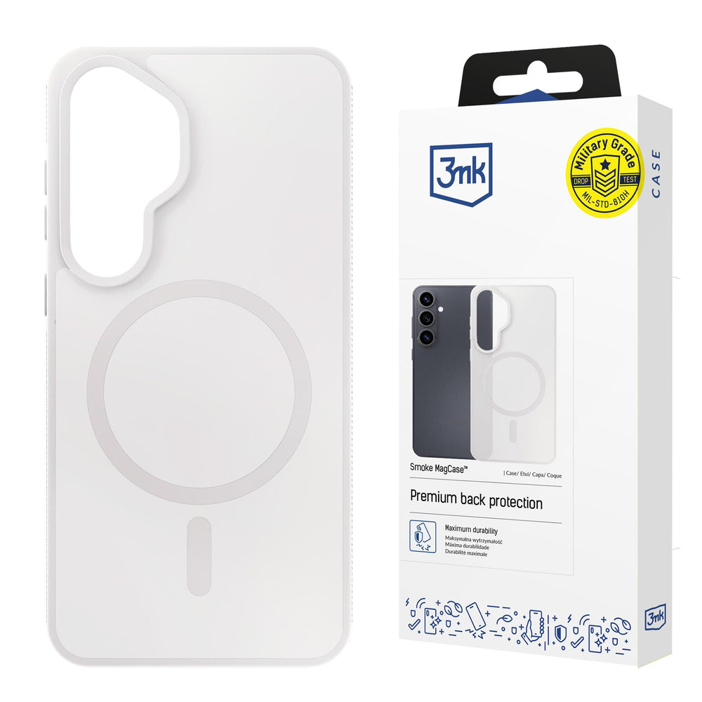 Etui 3mk Smoke MagCase na Samsung Galaxy S26 - białe_0