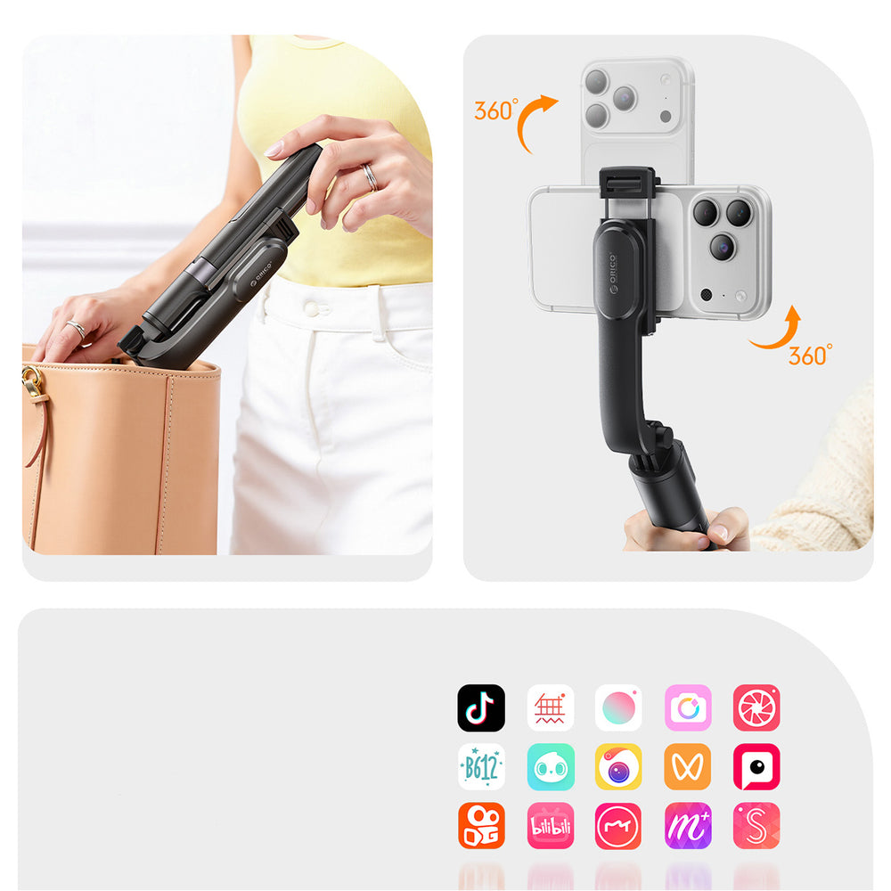 Bluetooth Selfie Stick Orico SPV90, Universal, Black _3