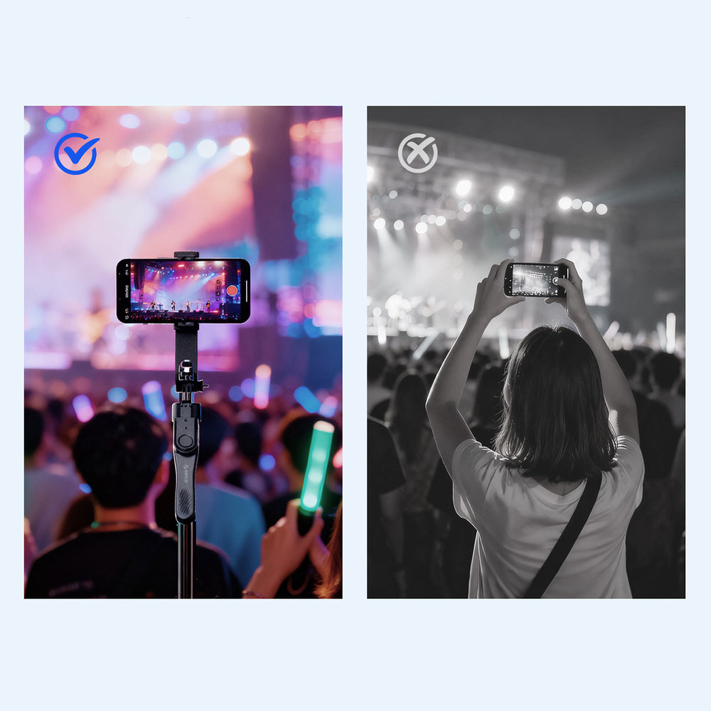 Selfie stick Orico SPM175 tripod 1/4" for phone camera with 360 degree rotation Bluetooth 5.2 - black_1
