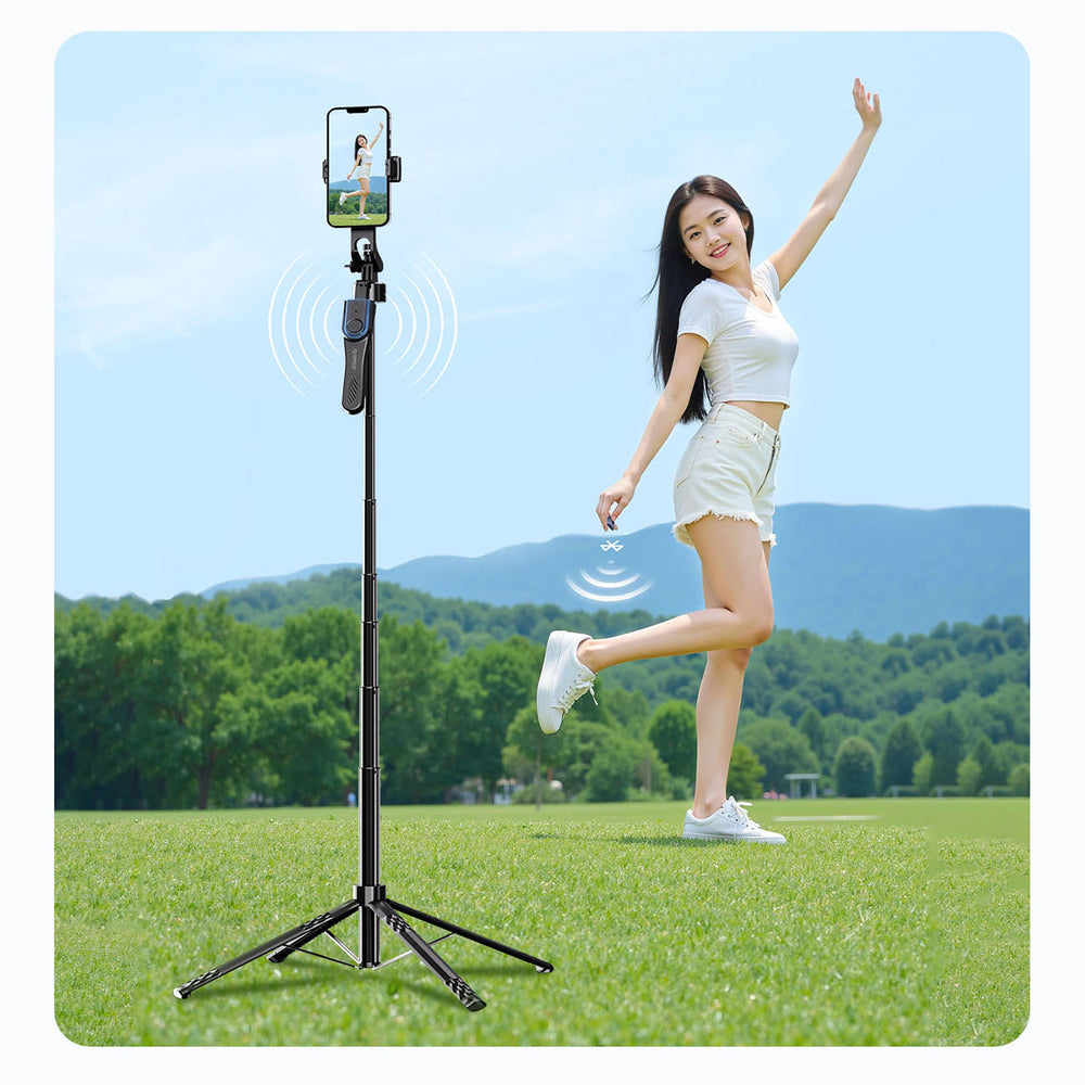 Selfie stick Orico SPN185 1/4" tripod for phone camera with 360 degree rotation Bluetooth 5.2 - black_10