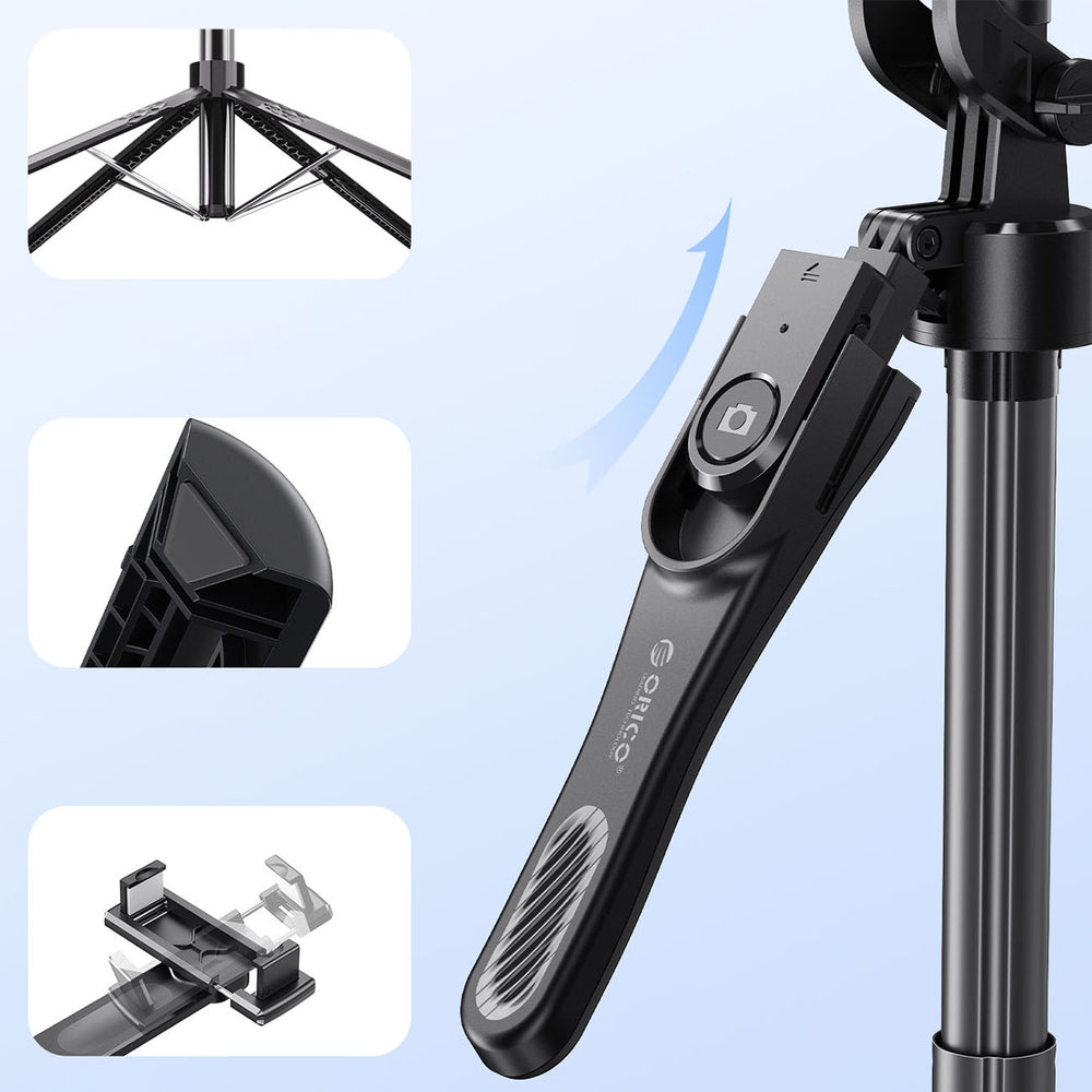 Selfie stick Orico SPN185 1/4" tripod for phone camera with 360 degree rotation Bluetooth 5.2 - black_12