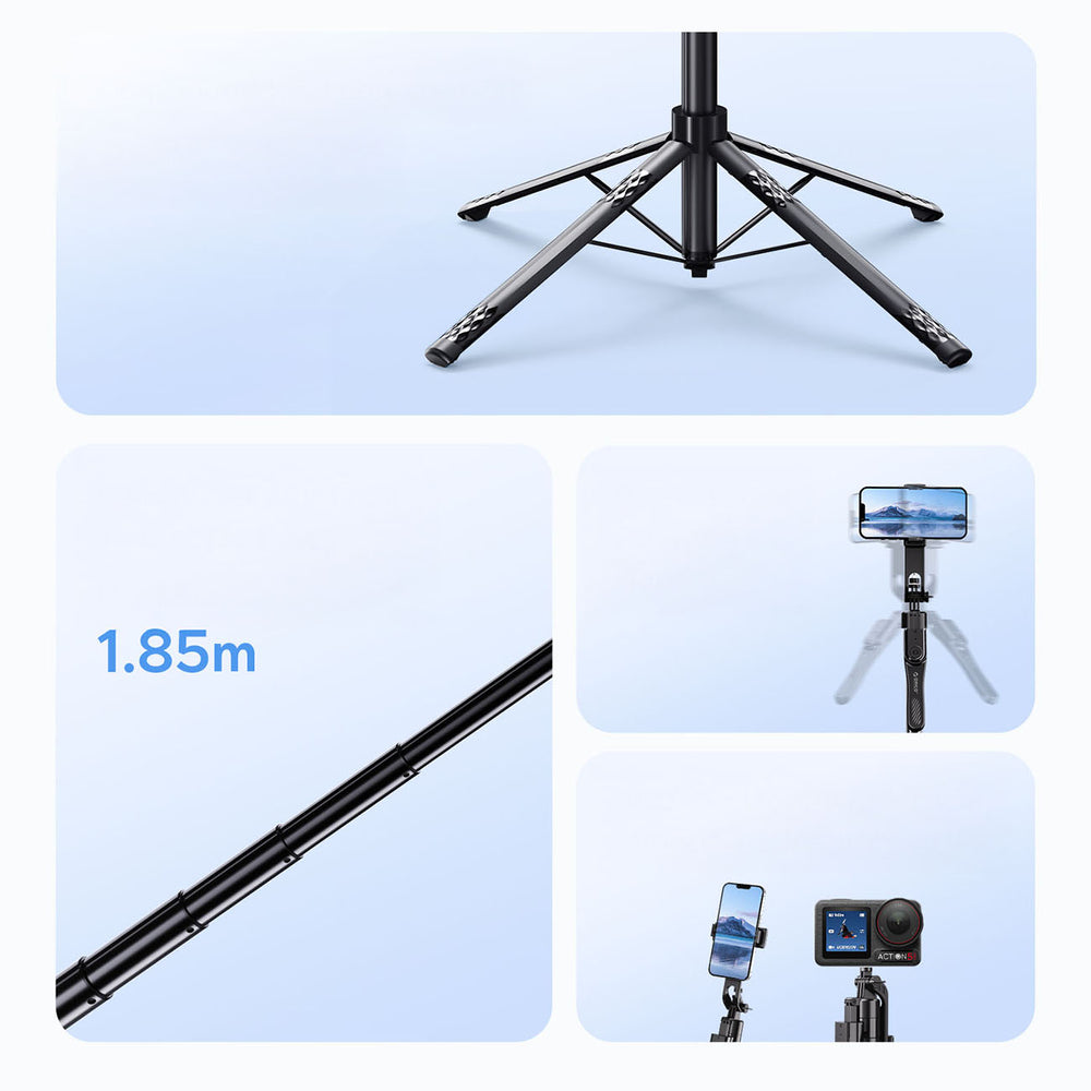 Selfie stick Orico SPN185 1/4" tripod for phone camera with 360 degree rotation Bluetooth 5.2 - black_3