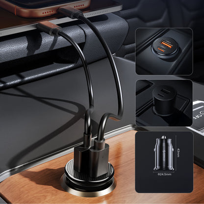 Car Charger Orico PowerMini, 30W, 3A, 1 x USB-A - 1 x USB-C, Black _9