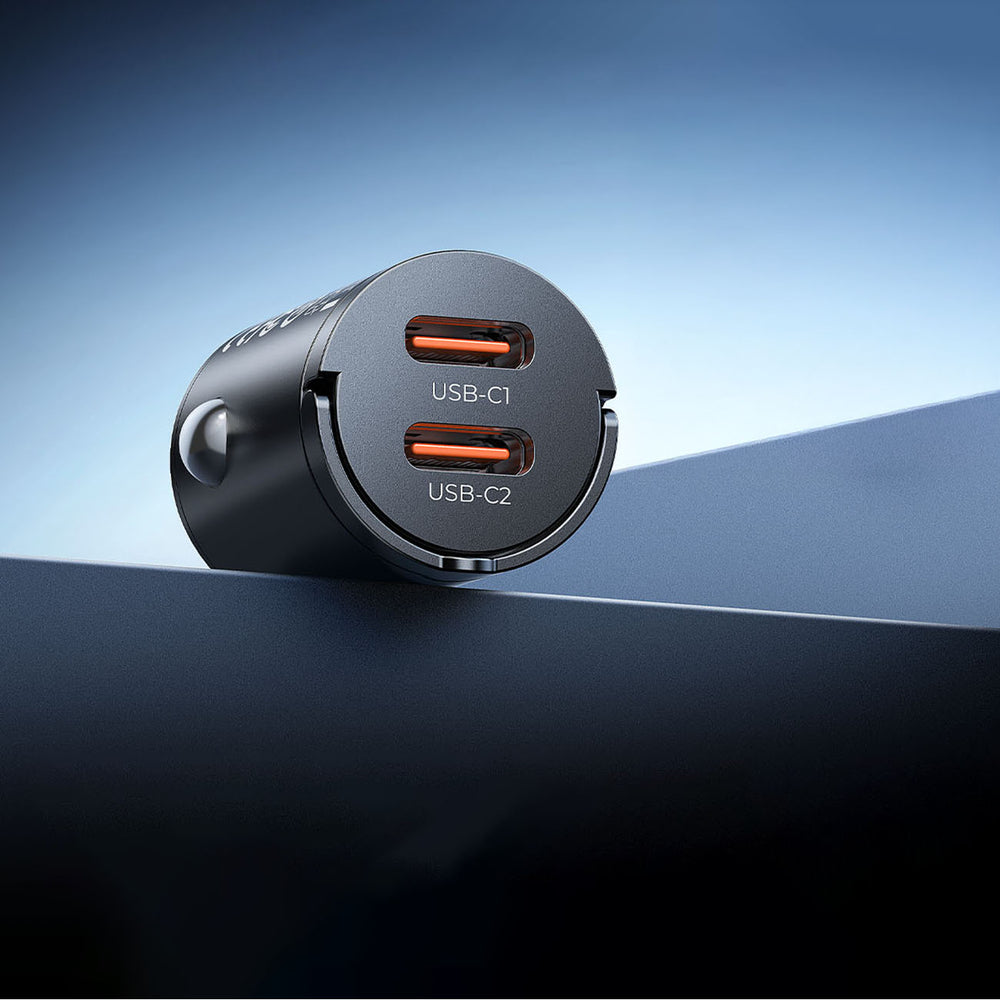 Car Charger Orico MiniRing, 30W, 3A, 2 x USB-C, Black _4