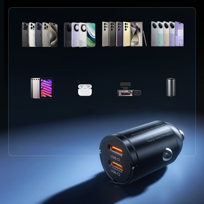 Car Charger Orico MiniRing, 30W, 3A, 2 x USB-C, Black _5