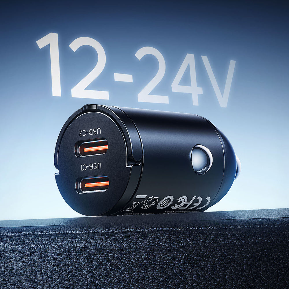 Car Charger Orico MiniRing, 30W, 3A, 2 x USB-C, Black _8