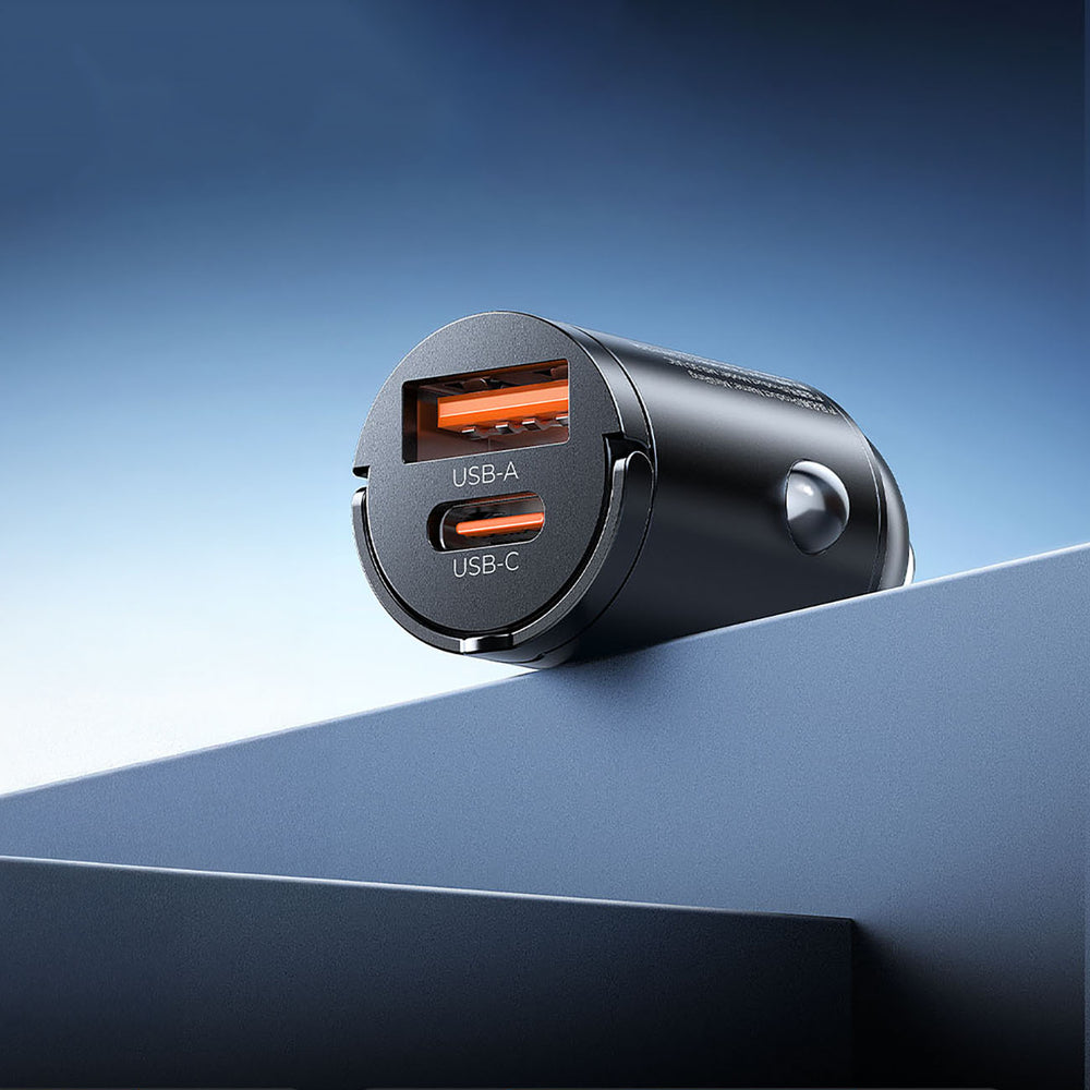 Orico MiniRing 30W USB-A + USB-C Car Charger - Black_3