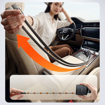 Orico Twin Reach 45W USB-A + USB-C Car Charger with Two Retractable USB-C Cables - Black_4