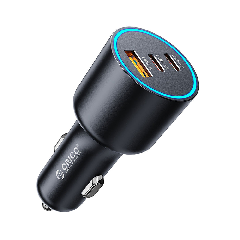 Car Charger Orico HyperDrive, 165W, 5A, 1 x USB-A - 2 x USB-C, Black _0
