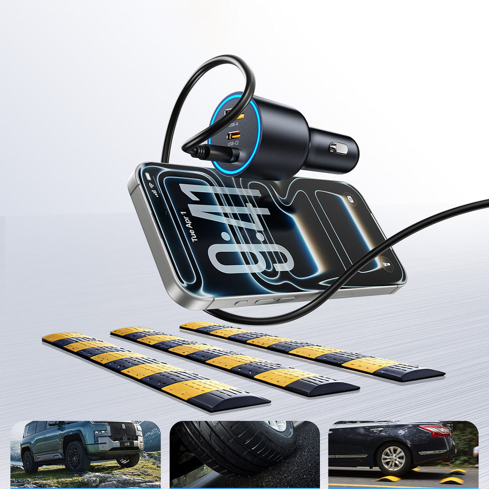 Car Charger Orico HyperDrive, 165W, 5A, 1 x USB-A - 2 x USB-C, Black _6