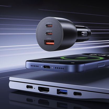 Car Charger Orico PowerLink, 165W, 5A, 1 x USB-A - 2 x USB-C, Black _5