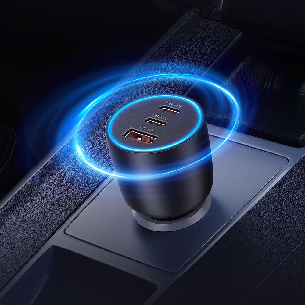 Car Charger Orico PowerLink, 165W, 5A, 1 x USB-A - 2 x USB-C, Black _7