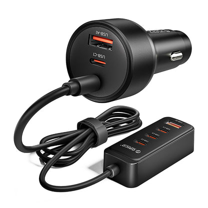 Orico ChargeClip 108W Car Charger 2x USB-A + 4x USB-C with Clip - Black_0