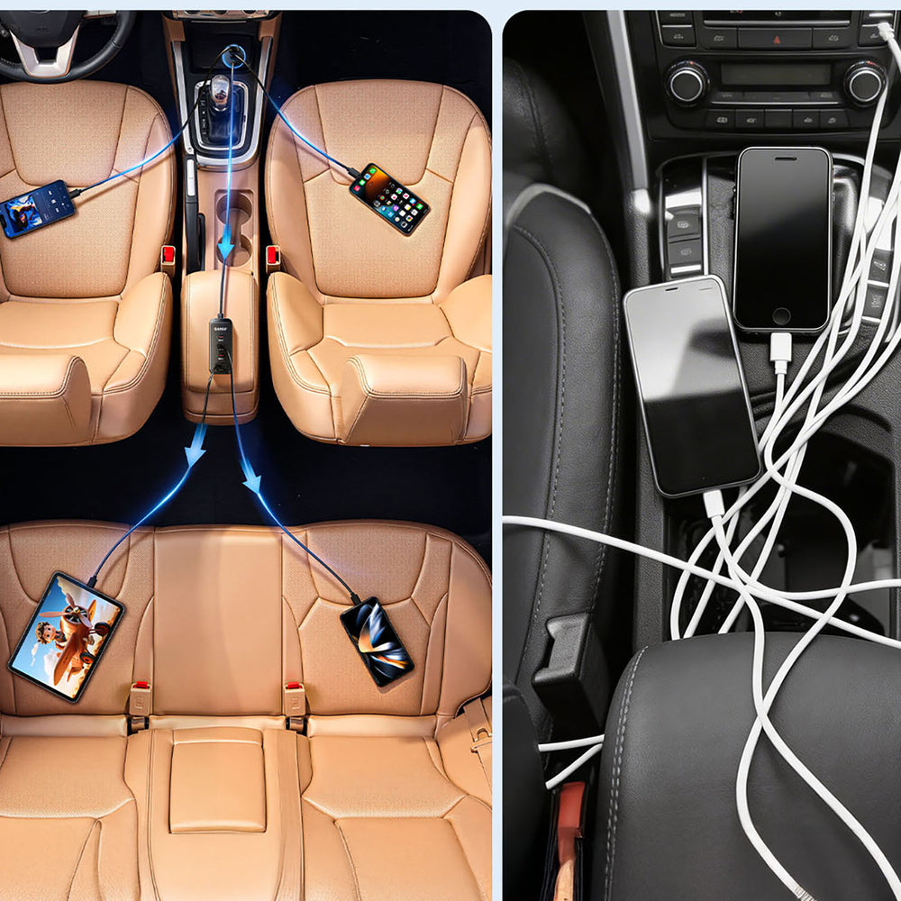 Orico ChargeClip 108W Car Charger 2x USB-A + 4x USB-C with Clip - Black_4