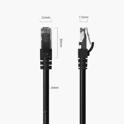Orico PUG-C6 CAT6 1000Mbps RJ45 Ethernet Network Cable LAN Round 2m - Black_2