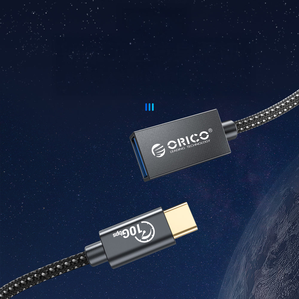 Orico CAF31 USB-C - USB-A 3.1 Gen 2 10Gbps 30cm OTG adapter - black_1