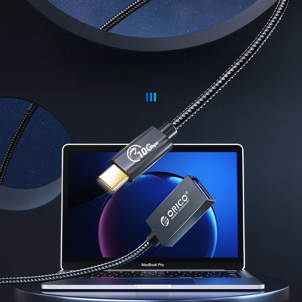 Orico CAF31 USB-C - USB-A 3.1 Gen 2 10Gbps 1m OTG adapter - black_5