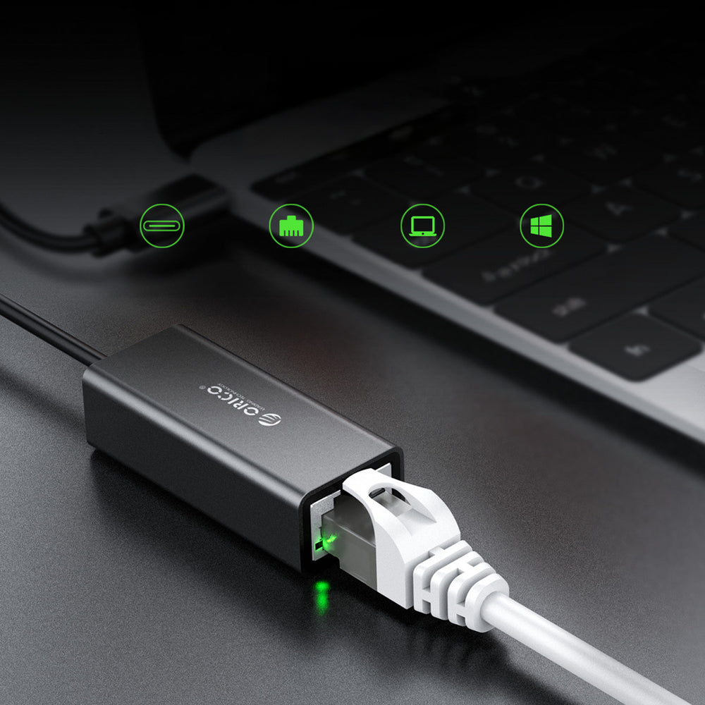 Orico XC-R45-V1 USB-C to RJ45 Gigabit Ethernet 1 Gbps Network Adapter - Black_7