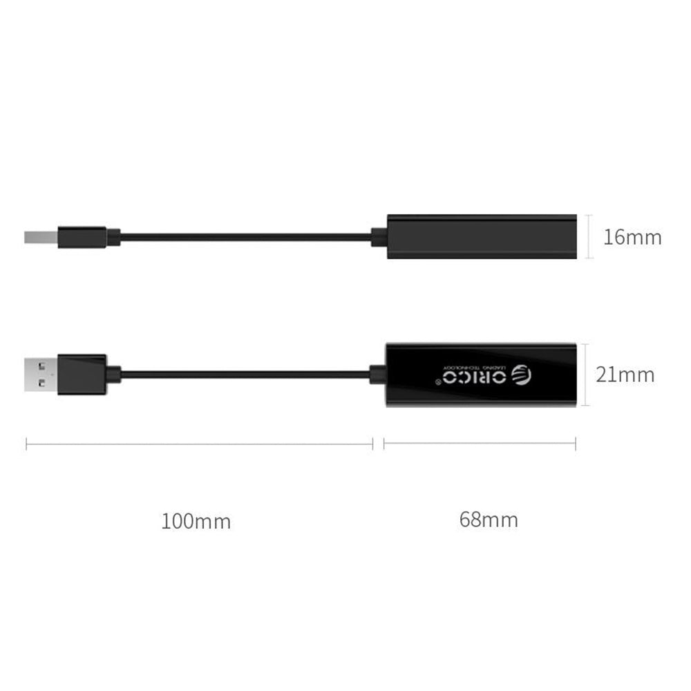 Orico UTJ-U3 1 Gigabit USB-A 3.0 External Network Card - Black_2