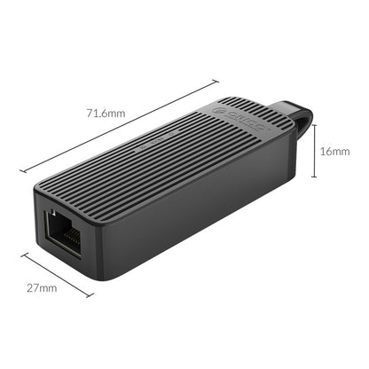 Orico UTK-U3 USB-A 3.0 to RJ45 Gigabit Ethernet 1 Gbps Network Adapter - Black_4