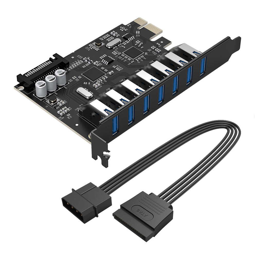 Orico PVU3 PCI-E 7x USB 3.0 Expansion Card for Desktop - Black_0