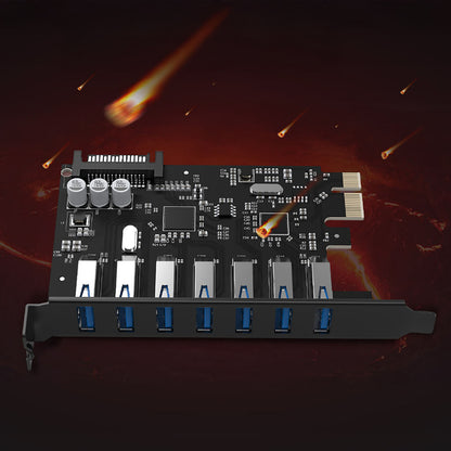 Orico PVU3 PCI-E 7x USB 3.0 Expansion Card for Desktop - Black_9