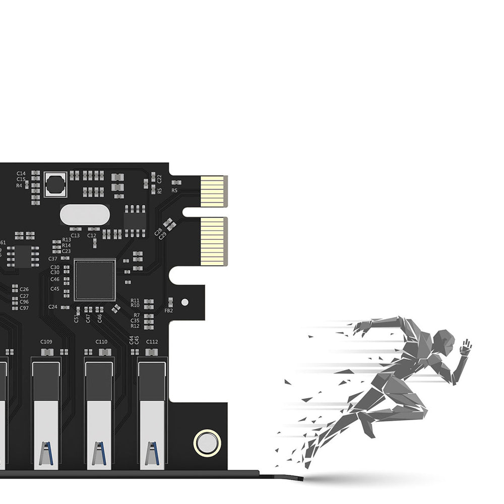 Orico PVU3 PCI-E 7x USB 3.0 Expansion Card for Desktop - Black_11