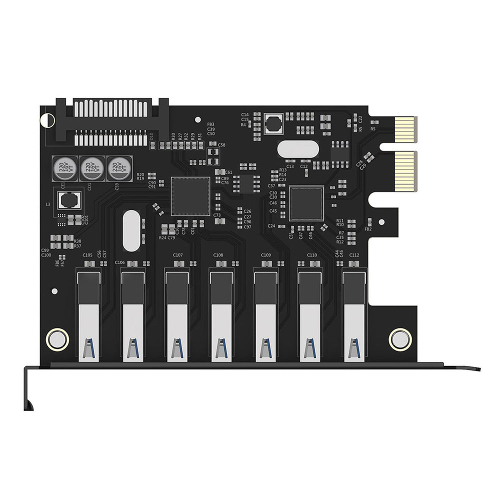 Orico PVU3 PCI-E 7x USB 3.0 Expansion Card for Desktop - Black_2