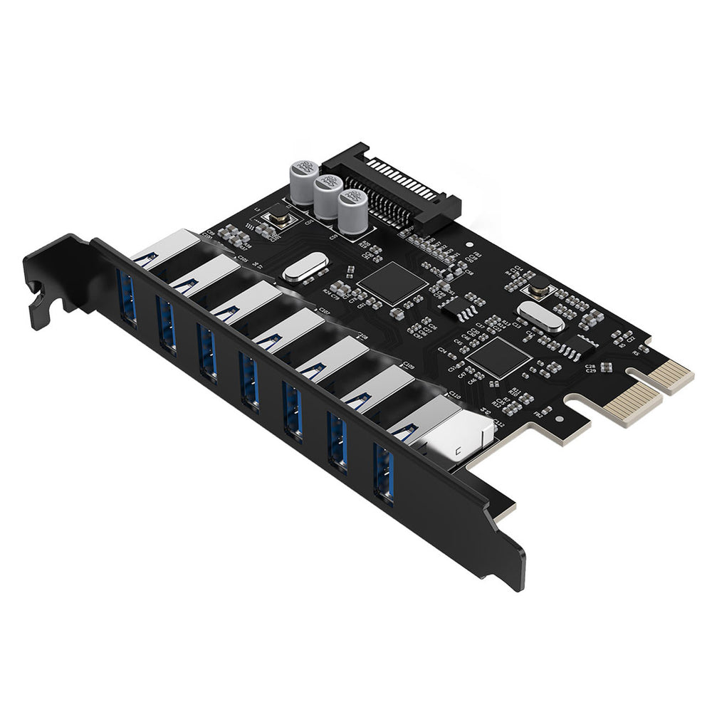 Orico PVU3 PCI-E 7x USB 3.0 Expansion Card for Desktop - Black_3