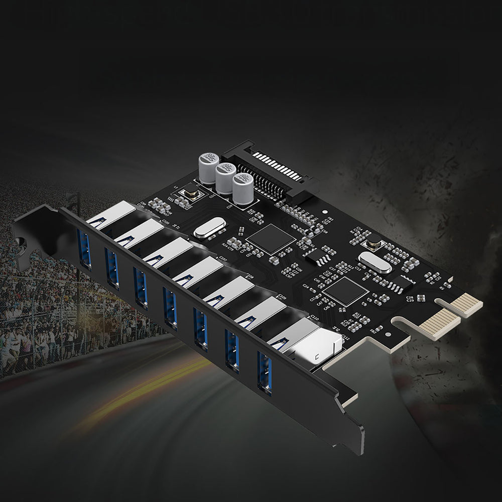 Orico PVU3 PCI-E 7x USB 3.0 Expansion Card for Desktop - Black_8