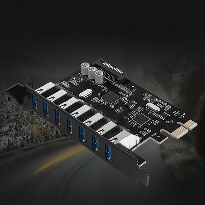 Orico PVU3 PCI-E 7x USB 3.0 Expansion Card for Desktop - Black_8