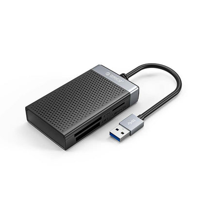 Orico CL4D-A3 USB-A 3.0 SD microSD CF MS 5 Gb/s Memory Card Reader - Black and Silver_0