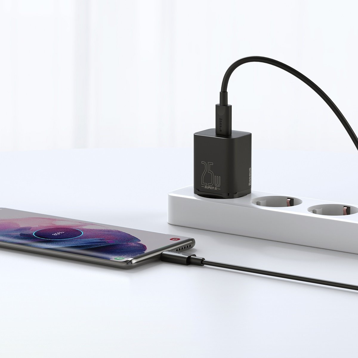 Baseus Super Si fast charger Quick Charge 3.0 Power Delivery 25W 3A + Cable USB Type C - USB Type C 3A 1m black (TZCCSUP-L01)_20