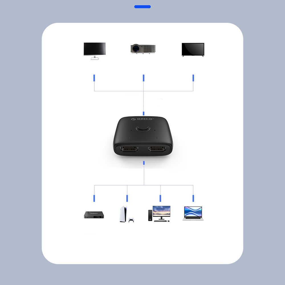 Orico AS2-A1 HDMI Adapter Bi-directional Splitter - Black_4