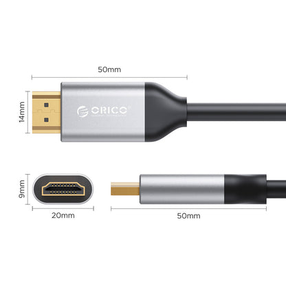 Orico H4Y1 HDMI 2.0 4K 60 Hz HDMI Cable 0.5 m - Black_1