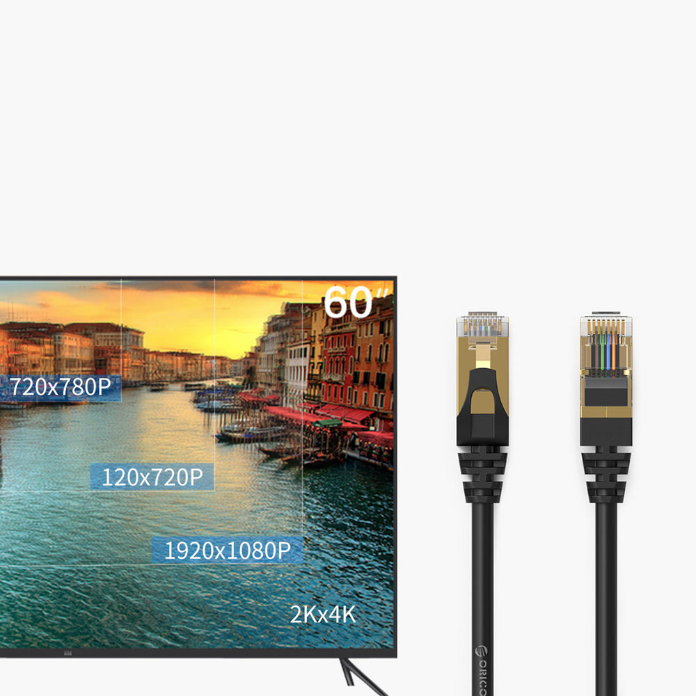 Network Cable Orico PUG-C7, UTP, Cat7, 2m, Black _9