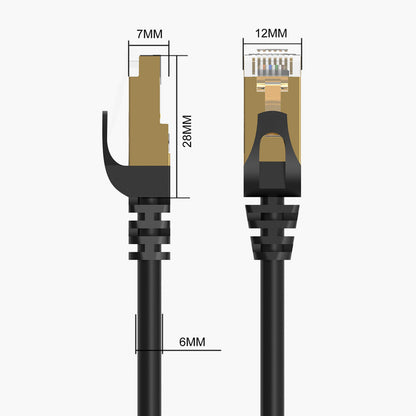 Orico PUG-C7 CAT7 10Gbps RJ45 Ethernet Network Cable Internet LAN Round 20m - Black_4