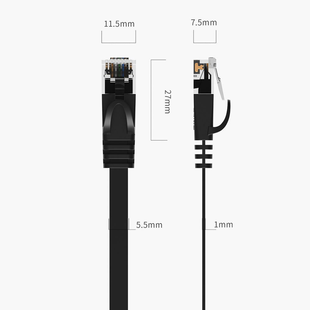 Orico PUG-C7B CAT7 10Gbps RJ45 Ethernet Network Cable Internet LAN Flat 5m - Black_8