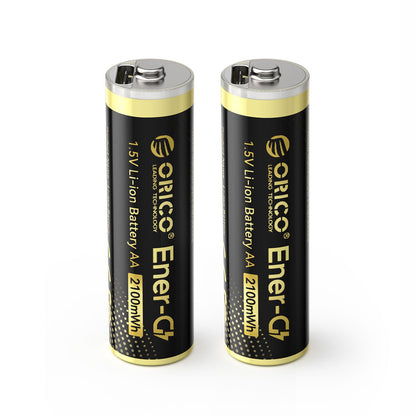 Orico Ener-G EG5C lithium battery 1.5V 2100mWh AA USB-C rechargeable battery 2 pcs._0
