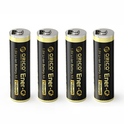 Orico Ener-G EG5C Lithium Battery 1.5V 2100mWh AA USB-C Rechargeable Battery with Charging Cable 4 pcs._0