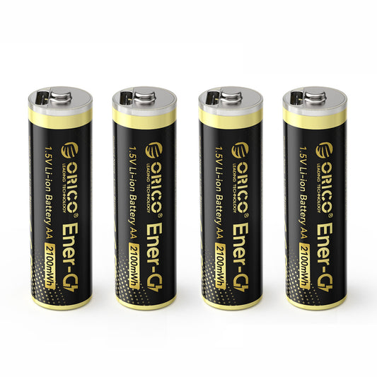 Orico Ener-G EG5C Lithium Battery 1.5V 2100mWh AA USB-C Rechargeable Battery with Charging Cable 4 pcs._0