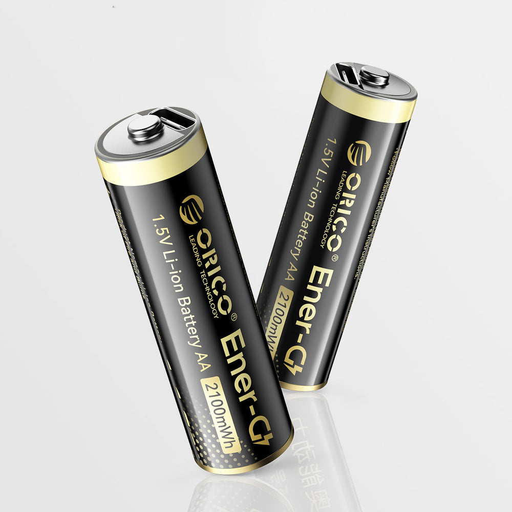 Orico Ener-G EG5C Lithium Battery 1.5V 2100mWh AA USB-C Rechargeable Battery with Charging Cable 4 pcs._1