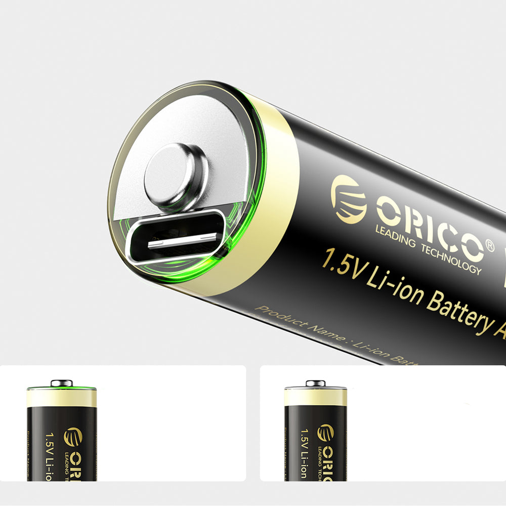 Orico Ener-G EG5C Lithium Battery 1.5V 2100mWh AA USB-C Rechargeable Battery with Charging Cable 4 pcs._6