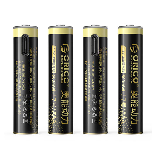 Orico Ener-G EG7C lithium battery 1.5V 500mWh AAA USB-C rechargeable battery 4 pcs._0