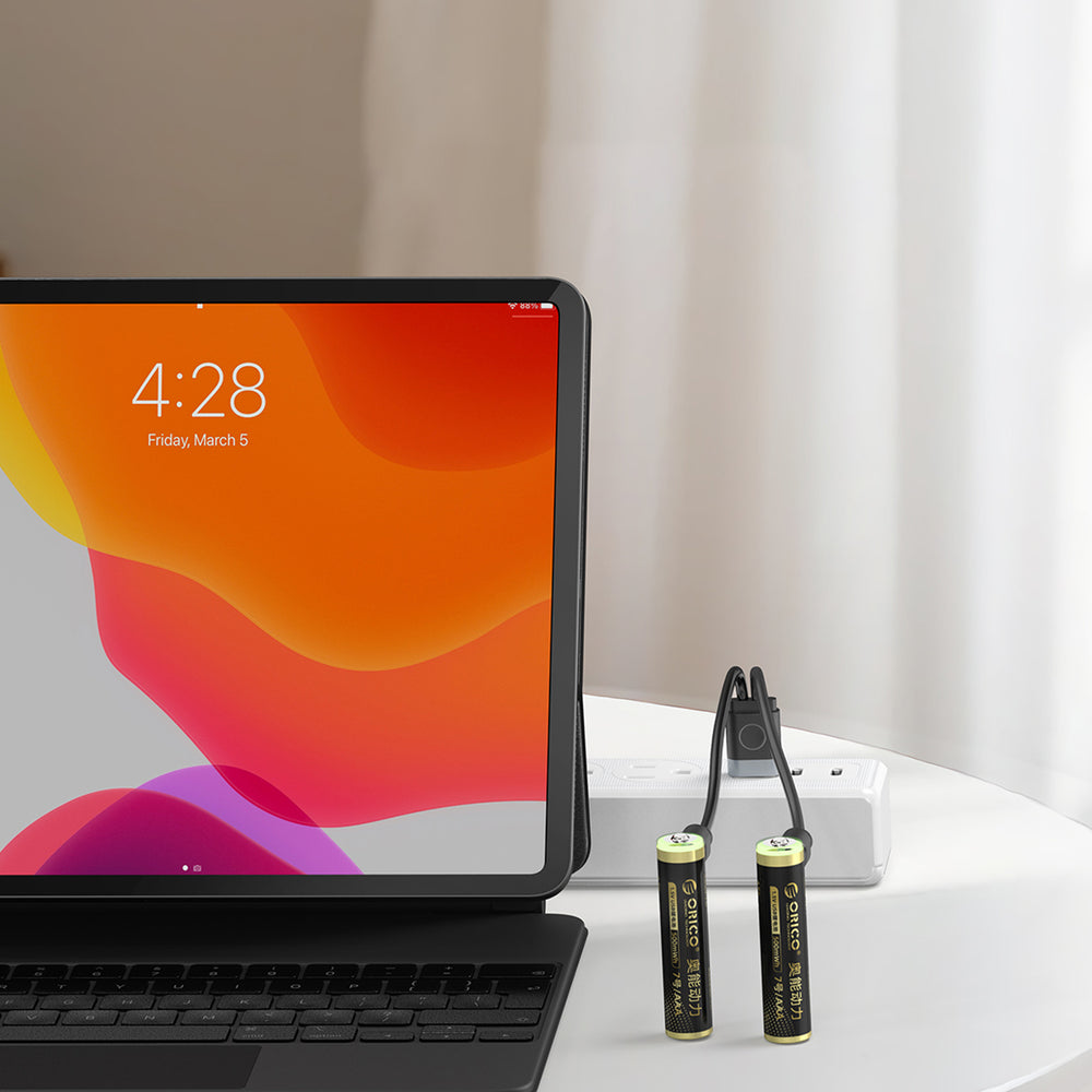 Orico Ener-G EG7C AAA Lithium Battery 1.5V 500mWh USB-C Rechargeable Battery with Charging Cable 2 pcs._4