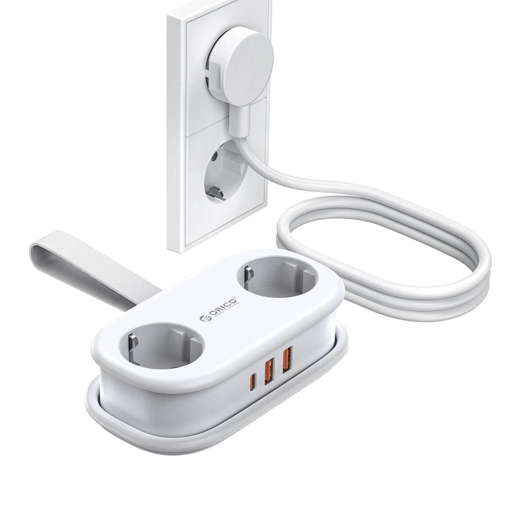 Power Strip Orico APP, 2 x Schuko - 2 x USB-A - 1 x USB-C, White _0