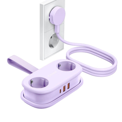 Orico AP3 20W GaN 5in1 Power Strip 2x AC + 2x USB-A + 1x USB-C - Purple_0
